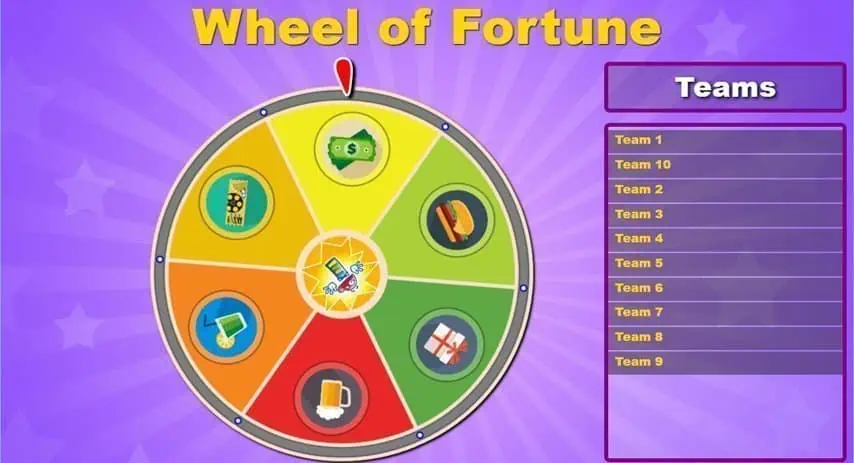 Wheel of Fortune interactive trivia mini-game